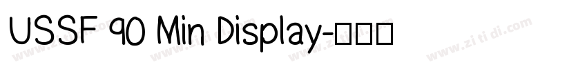 USSF 90 Min Display字体转换